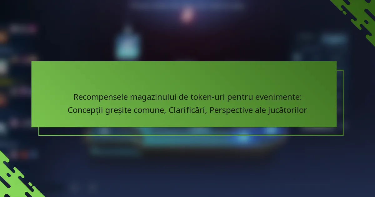 Recompensele magazinului de token-uri pentru evenimente: Concepții greșite comune, Clarificări, Perspective ale jucătorilor